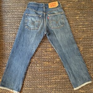 Reworked Classic 501 Levi’s 26” waist, cropped hem